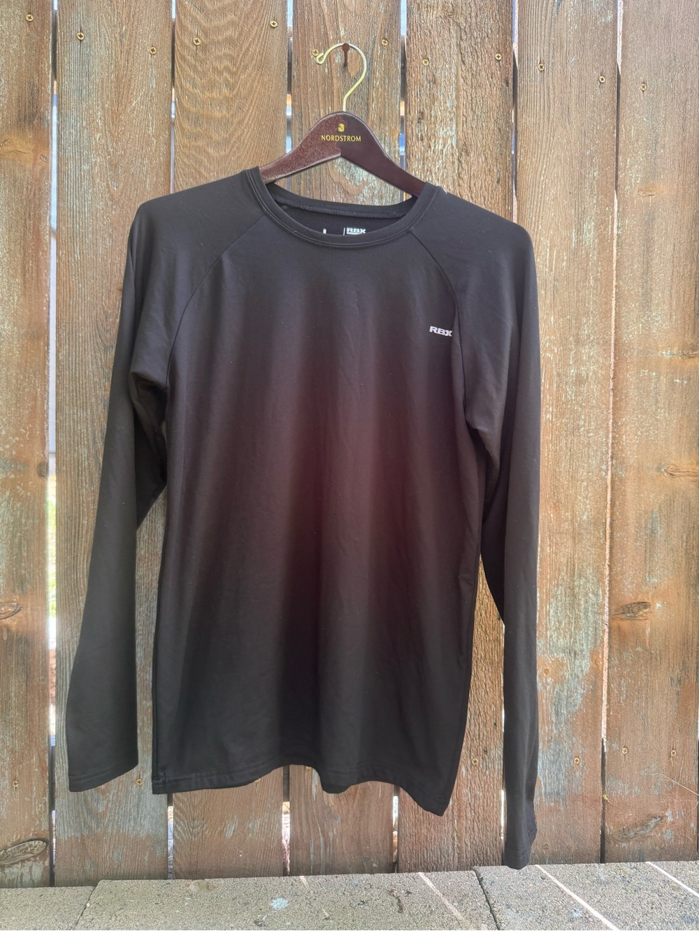 RBX Black Long Sleeve Crew Neck Performance Thermal Shirt Size Large